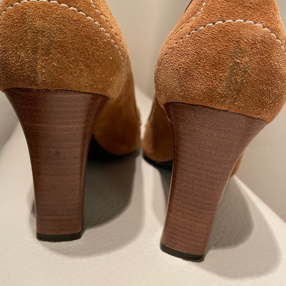 Cole Haan Camel Heeled Loafers 9 - Picture 3 of 9